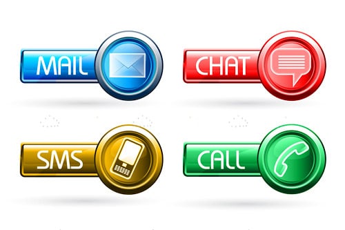 Coloured Communication Icons 4 Pack